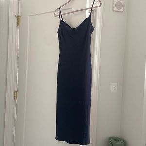 Navy blue slip dress